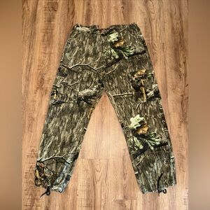 Mossy Oak Camo Men's Pants Cargo Pockets Woodland Waist Size 36-38 Country Roots